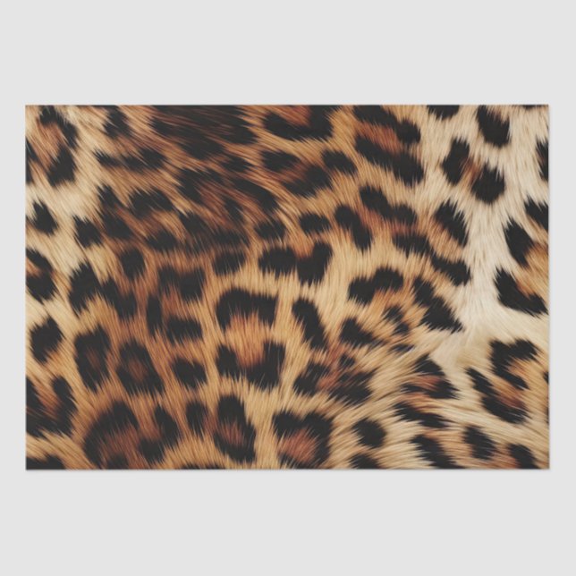 Papel De Seda Chic Brown Cream Leopardo (Frente )