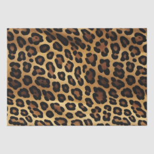Papel De Seda Chic Brown Dourado Lepard