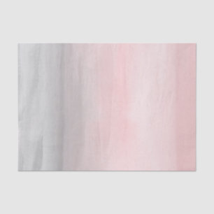 Papel De Seda Chic de Ombre de Cor de Água Moderna da Cinza Rosa