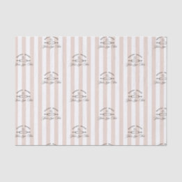 Papel De Seda Chic French Pink Strike Bakery Logotipo comercial