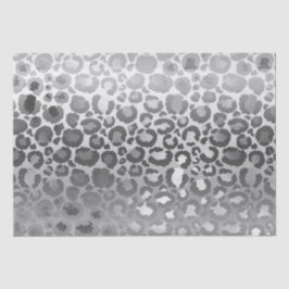 Papel De Seda Chic Glitz Silver Glam Leopardo