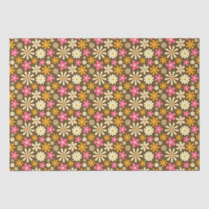 Papel De Seda Chic Retro 70s Groovy Hippie Flower