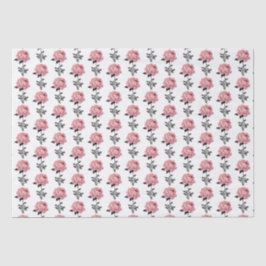 Papel De Seda Chic Romanic Vintage Flor de Península Rosa Rosa