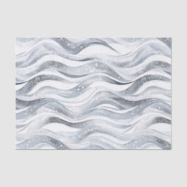 Papel De Seda Chic Silver Glam Abstrato Birthday