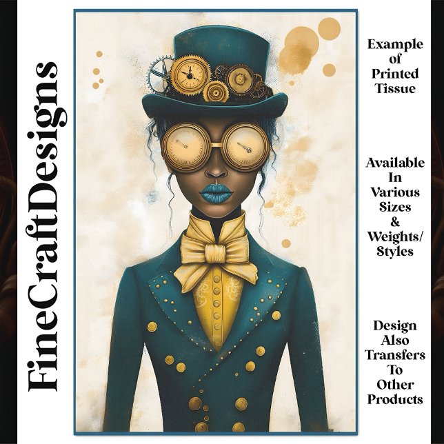 Papel De Seda Chic Steampunk Goggggggggggggg Dourados P4 Decoupa (Criador carregado)