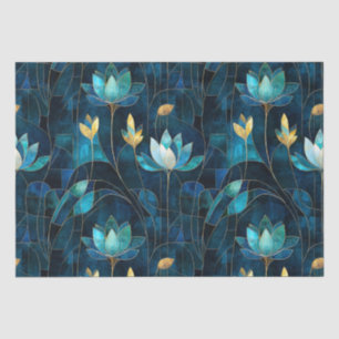 Papel De Seda Chic teal chrysanthemum
