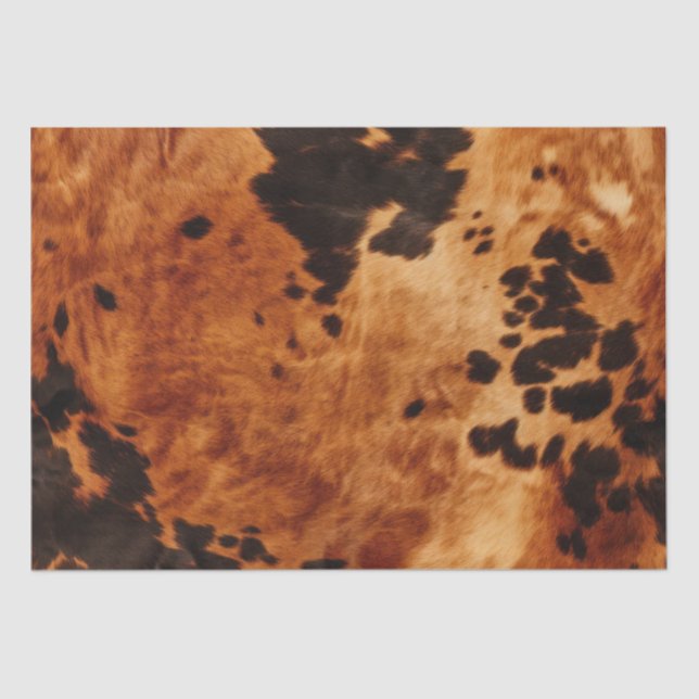 Papel De Seda Chic Western Brown Cowhide (Frente )