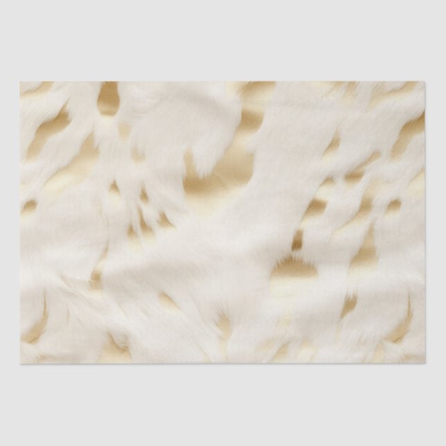 Papel De Seda Chic Western Dourado White Cream Cowhide (Frente )