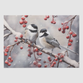 Papel De Seda Chickadees