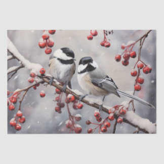 Papel De Seda Chickadees