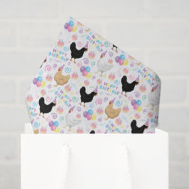 Papel De Seda Chicken Birthday Tissue Paper