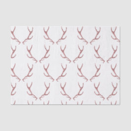 Papel De Seda Chifres de Purpurina Rosa Glam Rústico Menina Pers
