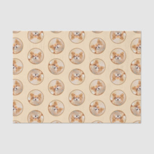 Papel De Seda Chihuahua Pintura De Cabelo Longo Original Para Ca