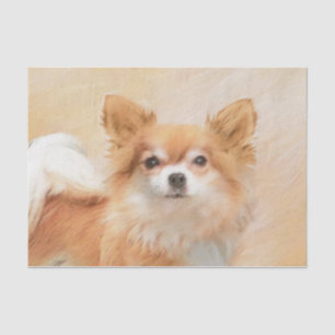Papel De Seda Chihuahua Pintura De Cachorro De Cabelo Longo
