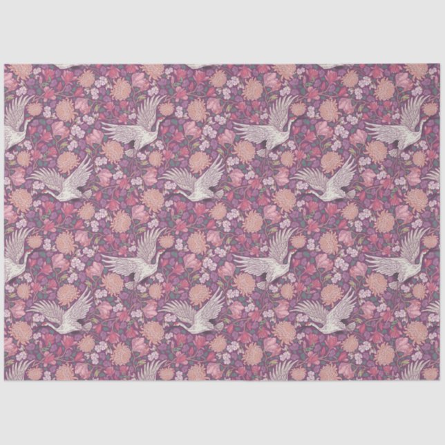 Papel De Seda China asiática Dia de as mães primavera Garden (Frente )