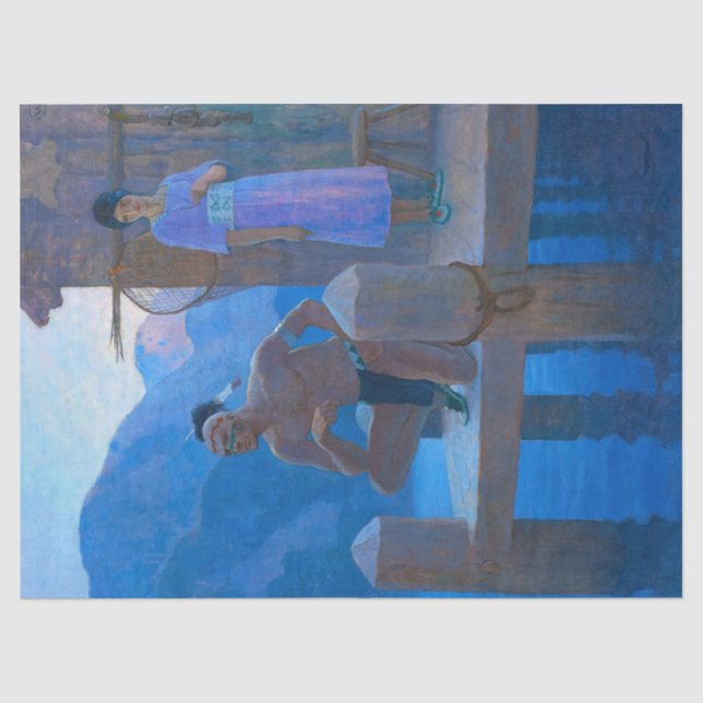 Papel De Seda Chingachgook por Newell Convers Wyeth (Frente )
