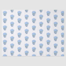 Chinoiserie Blue and White Vase Hydrangea Wrapping