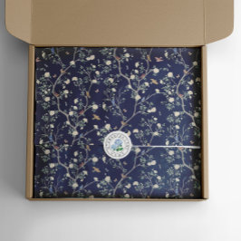 Papel De Seda Chinoiserie Camellia Garden Brisa Azul