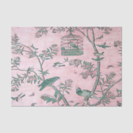 Papel De Seda Chinoiserie Chinesa Rosa