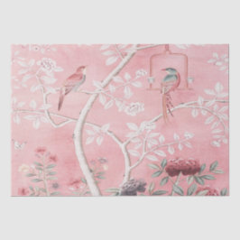 Papel De Seda Chinoiserie Chinesa Rosa