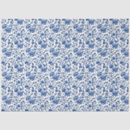Papel De Seda Chinoiserie Floral Blue e White Decoupage