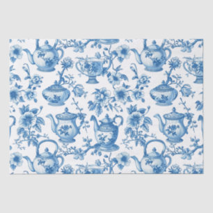 Papel De Seda Chinoiserie French Toile Du Jouy Tea Patterno