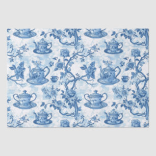 Papel De Seda Chinoiserie French Toile Du Jouy Tea Patterno