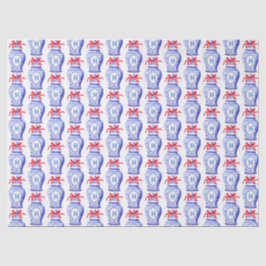 Papel De Seda Chinoiserie Ginger Jar Monograma | Arco vermelho