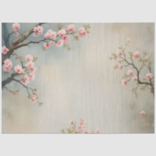 Papel De Seda Chinoiserie Peacock Floral Flor Cor-de-Foca