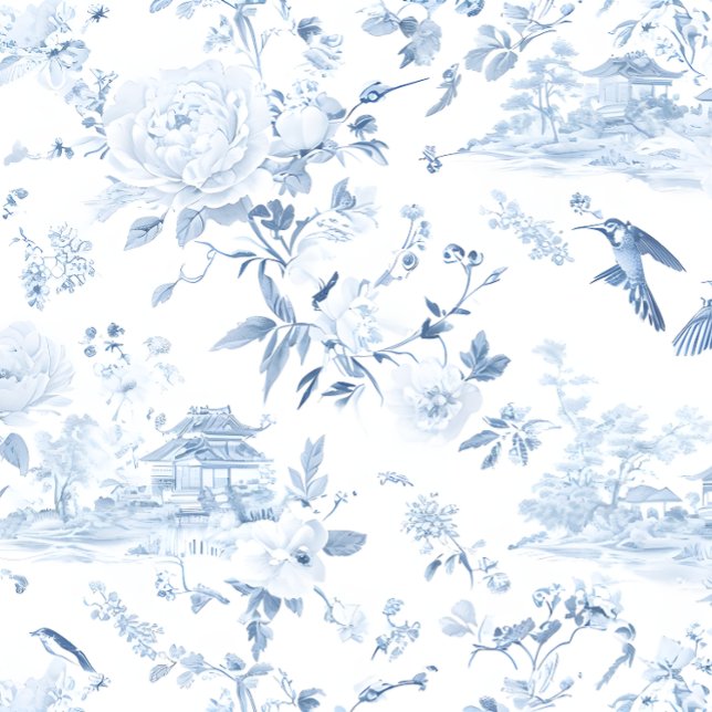 Papel De Seda Chintz Chinoiserie Light Blue Decoupage paper. (Criador carregado)