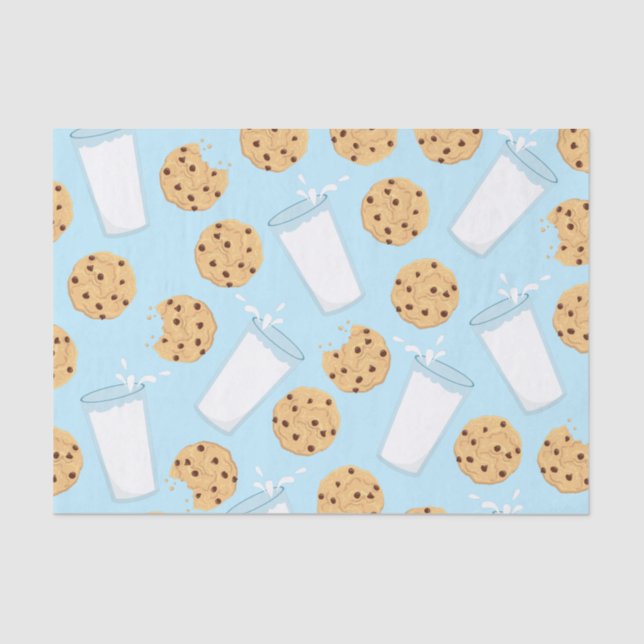 Papel De Seda Chip Cookies primeiro aniversario Festa Azul (Frente )
