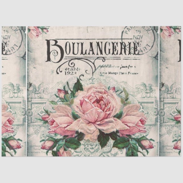 Papel De Seda chique, dissociação, vitoriano, chic francês, pa (Frente )