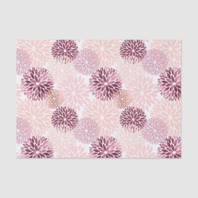 Papel De Seda Chique Estilo Rosa Floral (Frente )