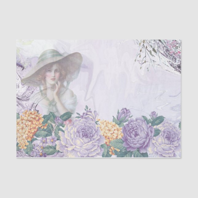 Papel De Seda Chique Lilac Series Design 2 (Frente )