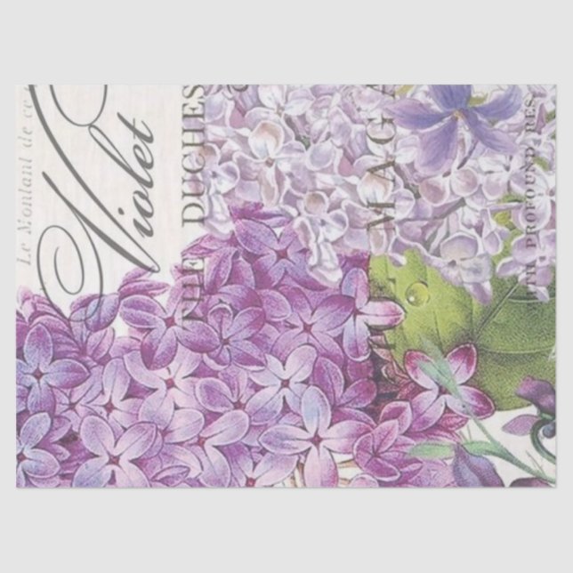 Papel De Seda Chique Lilac Series Design 9 (Frente )