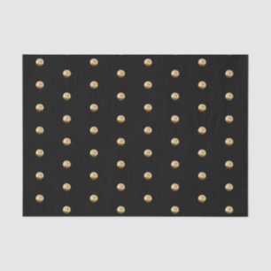 Papel De Seda Chique preto e Dourado elegante do teste padrão d