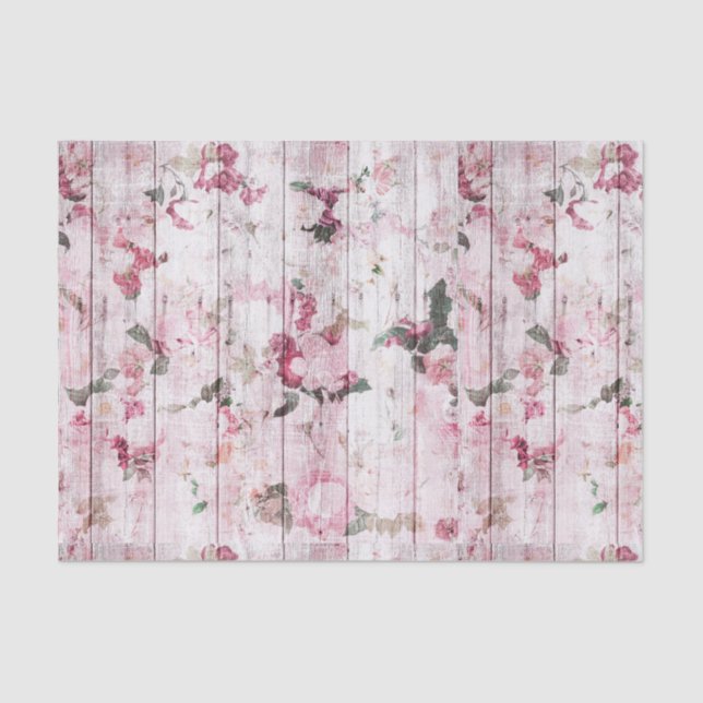 Papel De Seda Chique Vintage Floral (Frente )
