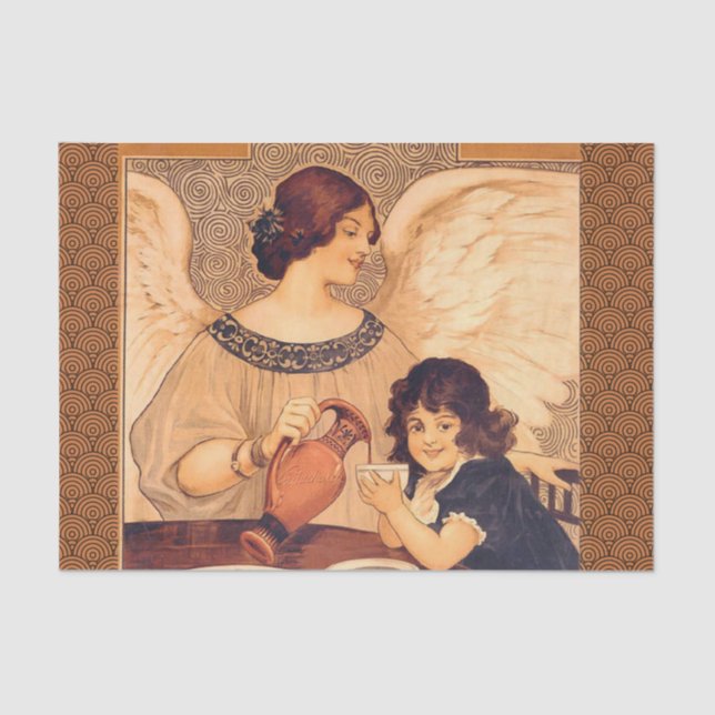 Papel De Seda Chocolate Angel French Antiguado (Frente )