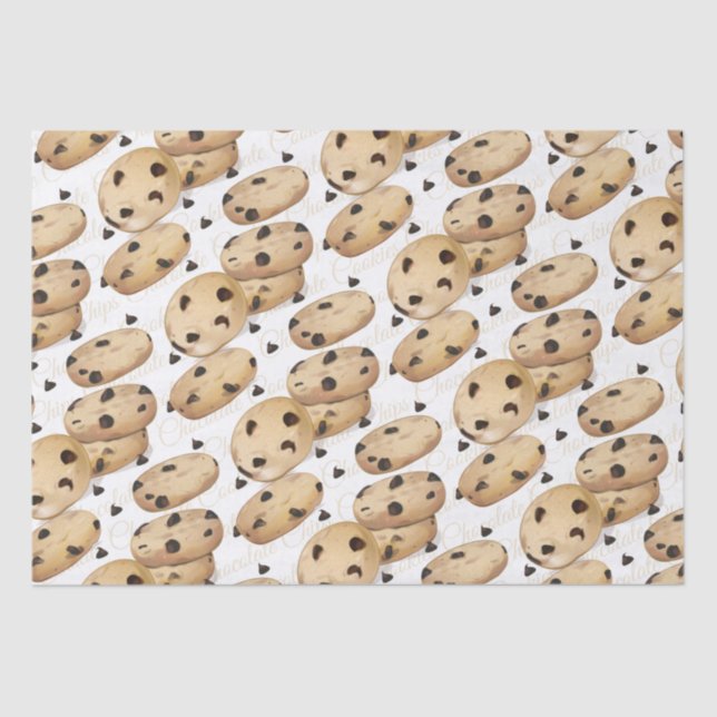 Papel De Seda Chocolate Chip Cookies Baking Gift (Frente )