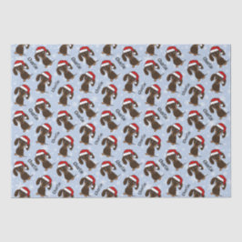 Papel De Seda Chocolate Dachshund Natal Nome Personalizado Cacho