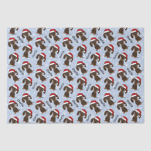 Papel De Seda Chocolate Dachshund Natal Nome Personalizado Cacho