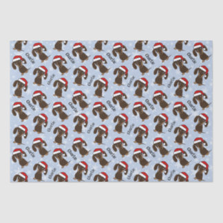 Papel De Seda Chocolate Dachshund Natal Nome Personalizado Cacho