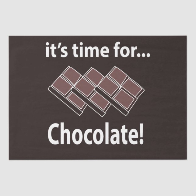 Papel De Seda Chocolate Está na hora do Chocolate (Frente )
