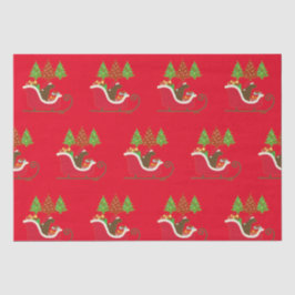 Papel De Seda Chocolate Labrador Silhout Natal Vermelho