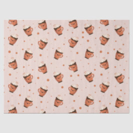 Papel De Seda Chocolate Quente Aconchegante - Padrão de Caneca F