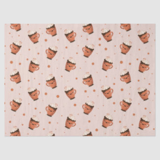 Papel De Seda Chocolate Quente Aconchegante - Padrão de Caneca F