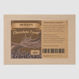 Papel De Seda Chocolates FUNNY Chamados de Chocolate Treats Good