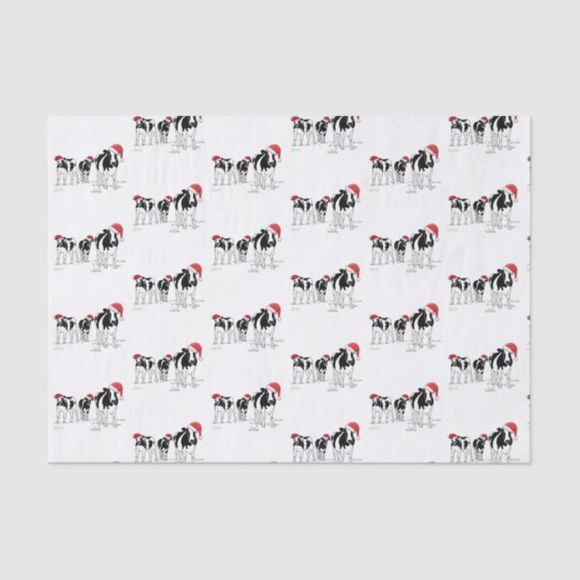 Papel De Seda Christmas Cows (Frente )