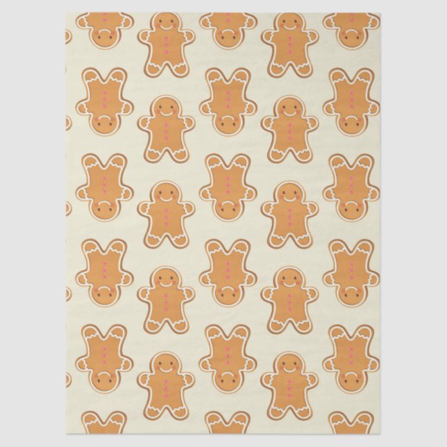 Papel De Seda  Christmas Gingerbread Baby Gift Wrapping Paper (Frente )