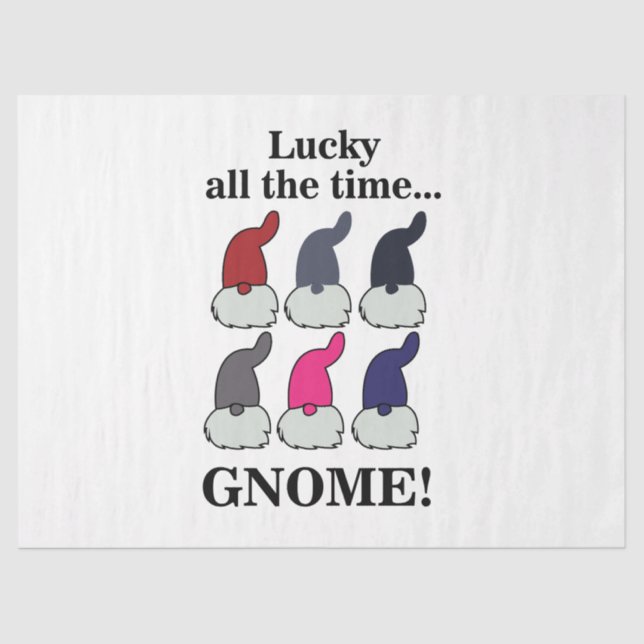 Papel De Seda Christmas Gnomes Xmas Lucky (Frente )